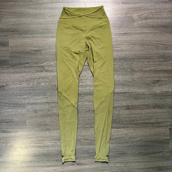 Lululemon Women's Nulu and Crisscross Mesh Stirrup Tight - Green - Picture 4 of 10